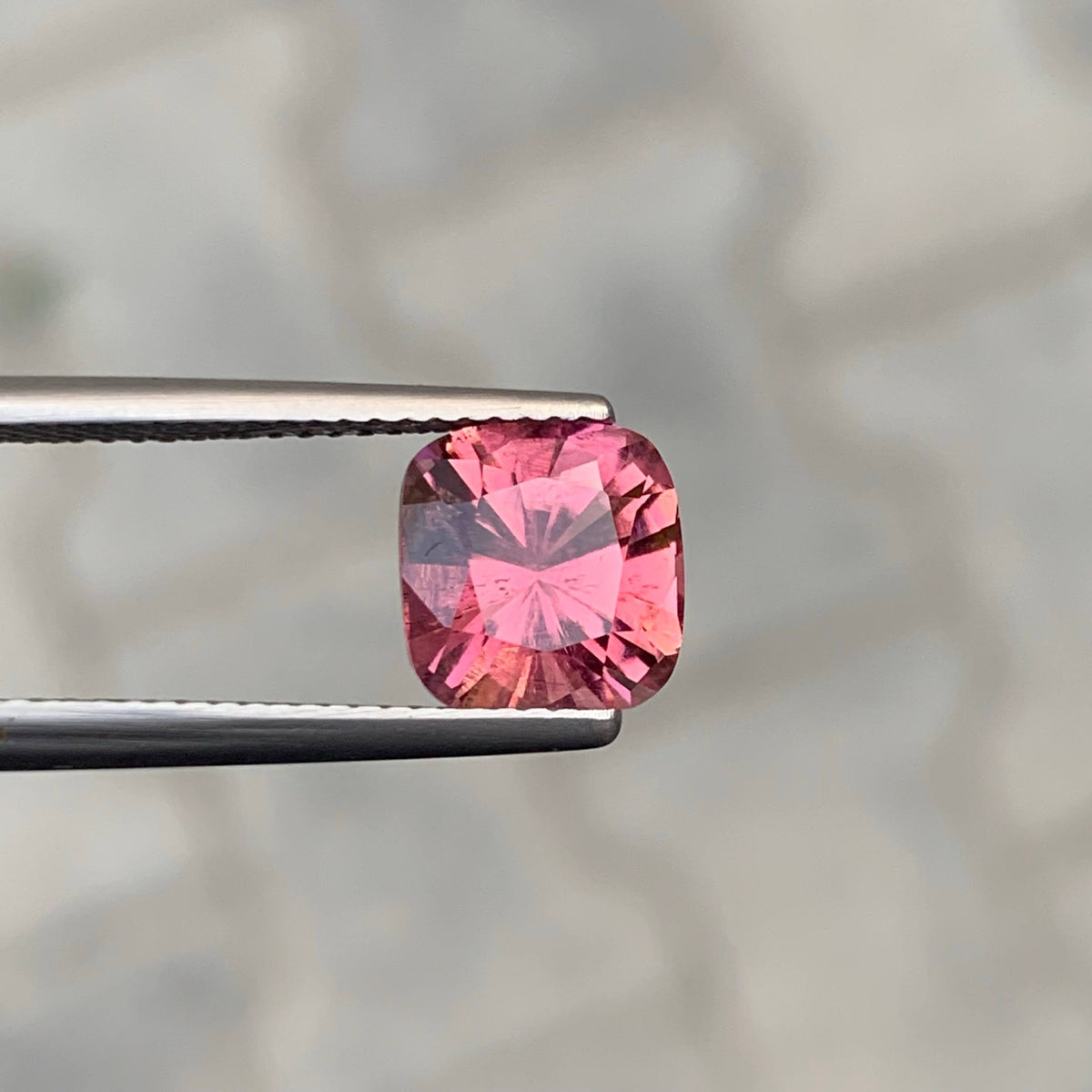 2.65 Carat Natural Loose Peach Pink Color Tourmaline Stone Cushion Cut Afghan VVS Untreated Gemstone