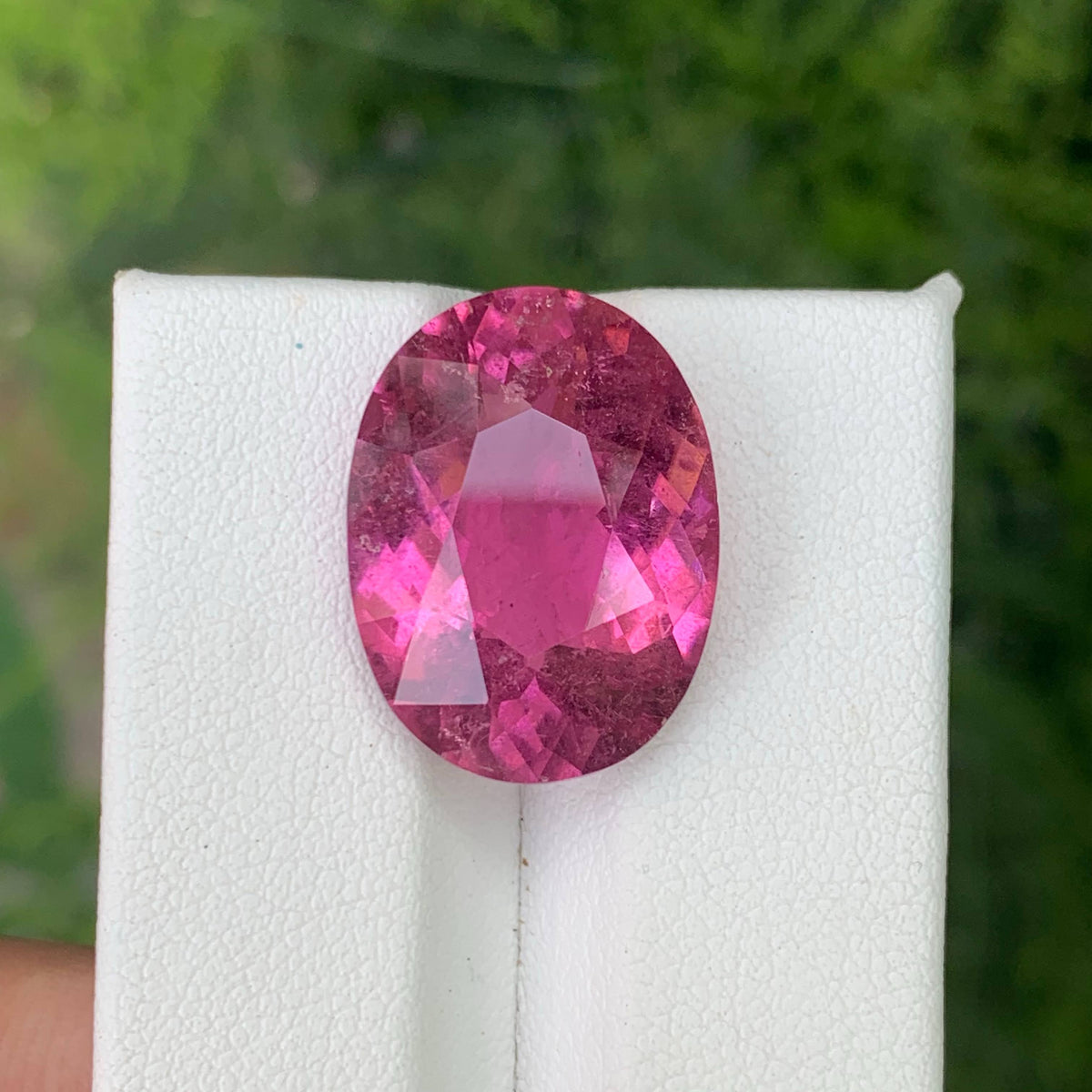 13.30 Carat Natural Loose Red Rubelite Tourmaline Stone Oval Cut Afghan Gemstone