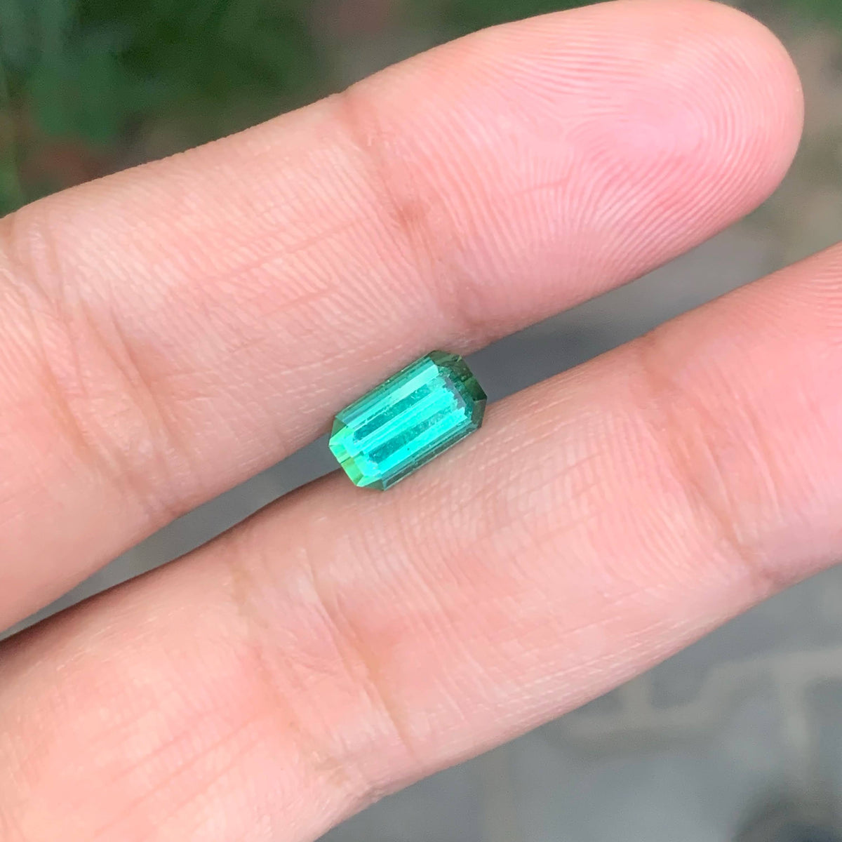 2.50 Carat Natural Loose Mint Green Tourmaline Emerald Cut Afghan Gemstone