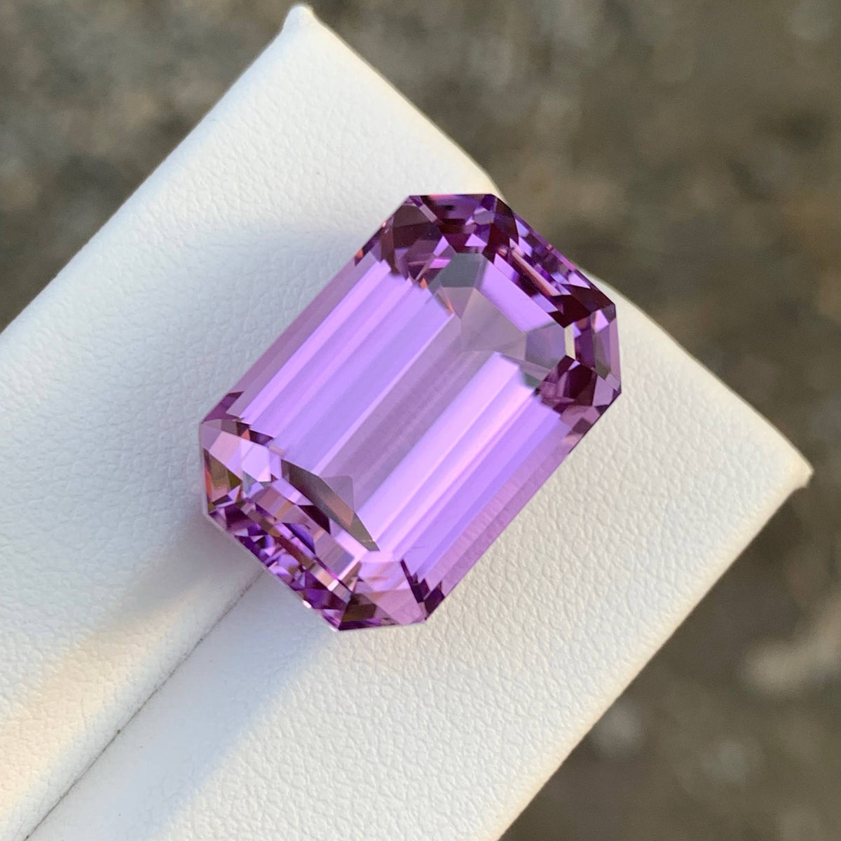 28.30 Carat Natural Loose Pink Purple Kunzite Emerald Cut Afghan Gemstone