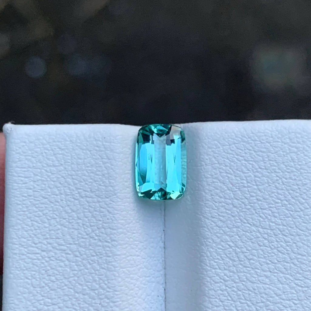 1.40 Carat Sea Foam Tourmaline Cushion Cut Afghanistan | Eye Clean Untreated
