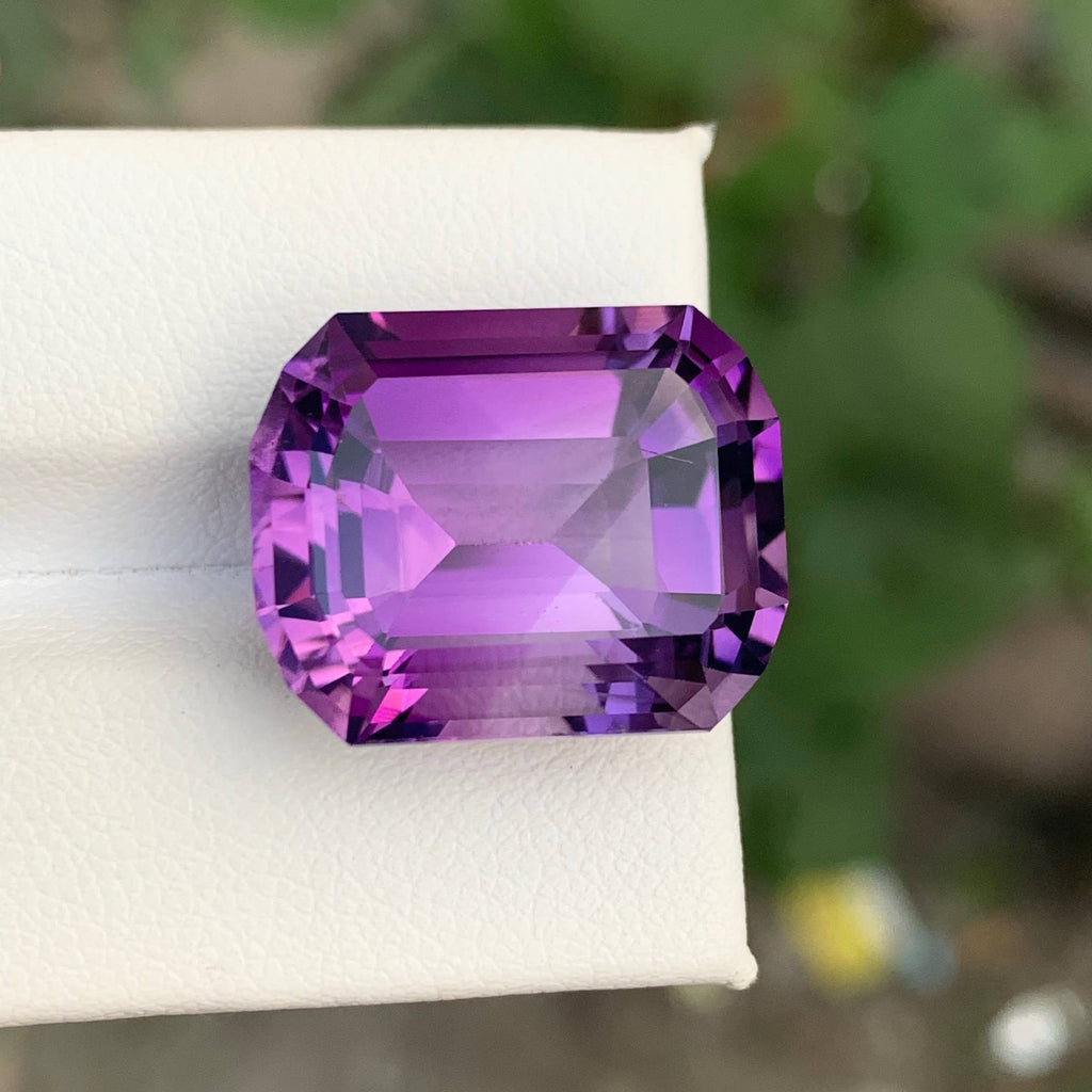 22.50 Carat Purple Amethyst Cushion Fancy Cut Brazilian Gemstone, Eye Clean, Untreated