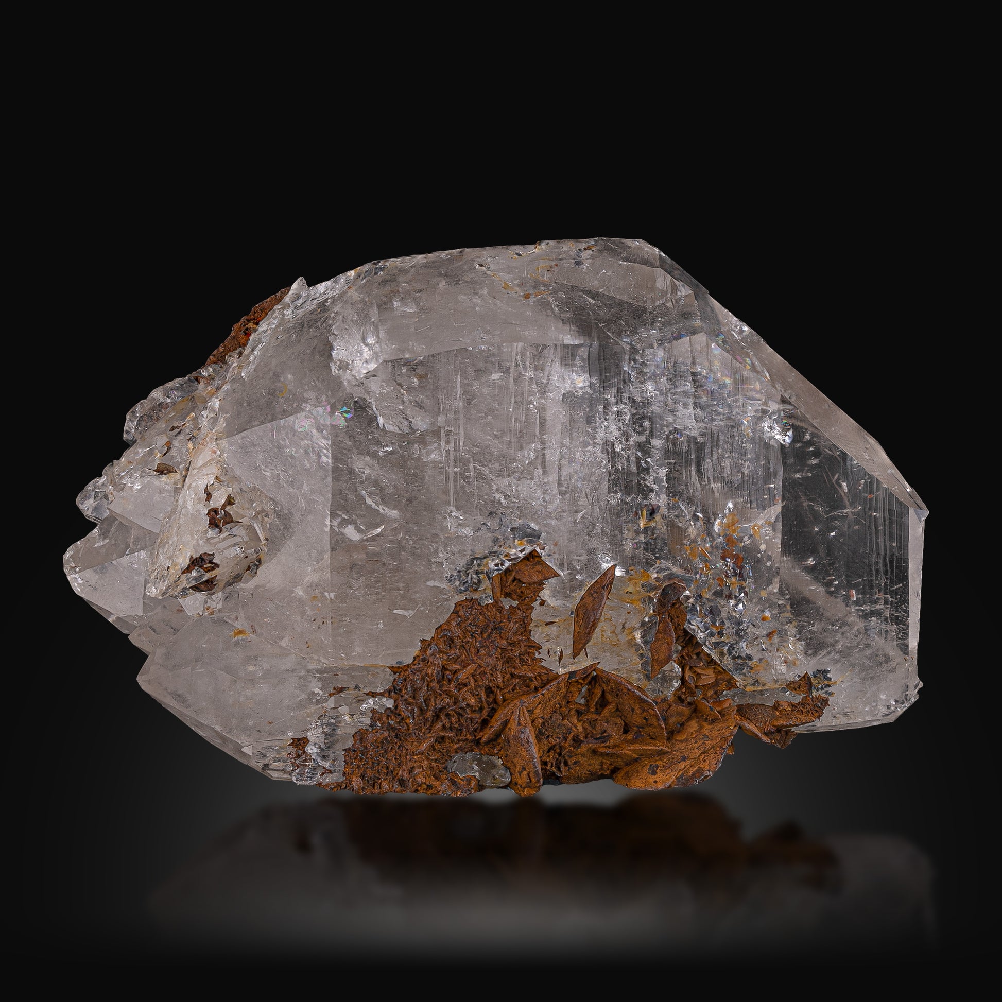 Clear Quartz with Siderite