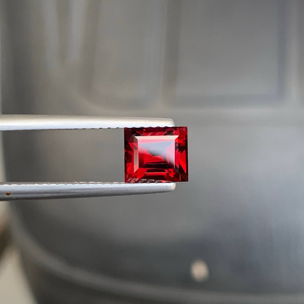 1.90 Carat Sweet Red Garnet Baguette Cut African Untreated VVS
