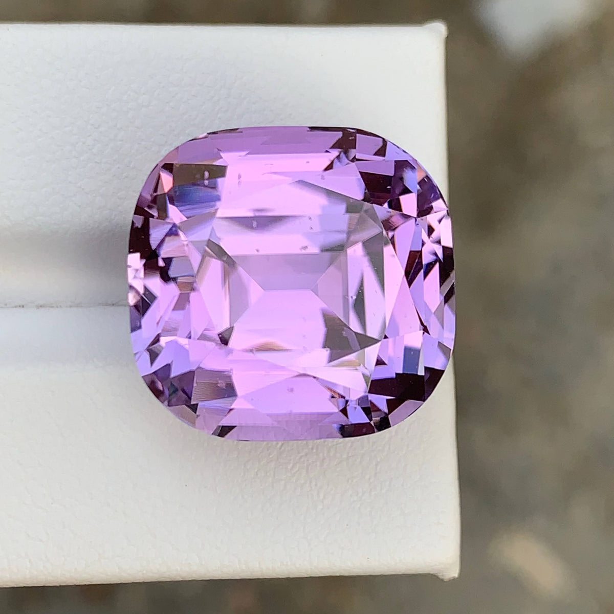 38.00 Carat Natural Loose Purple Kunzite Stone Cushion Cut Afghan Gemstone