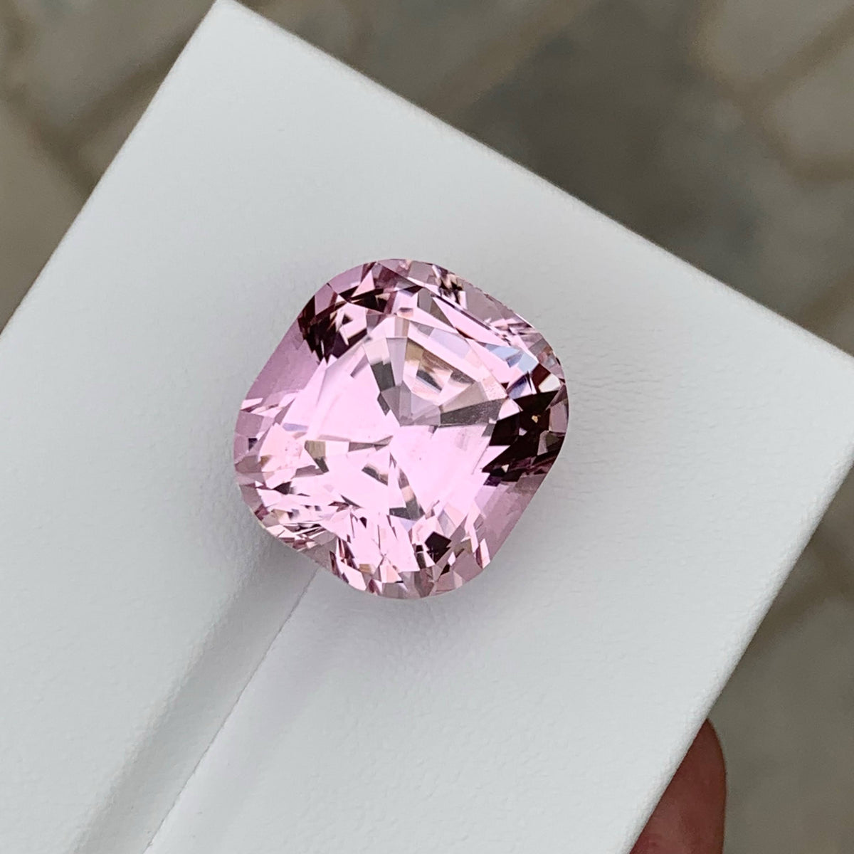 43.25 Carat Pink Kunzite Cushion Cut Afghanistan Loupe Clean Untreated