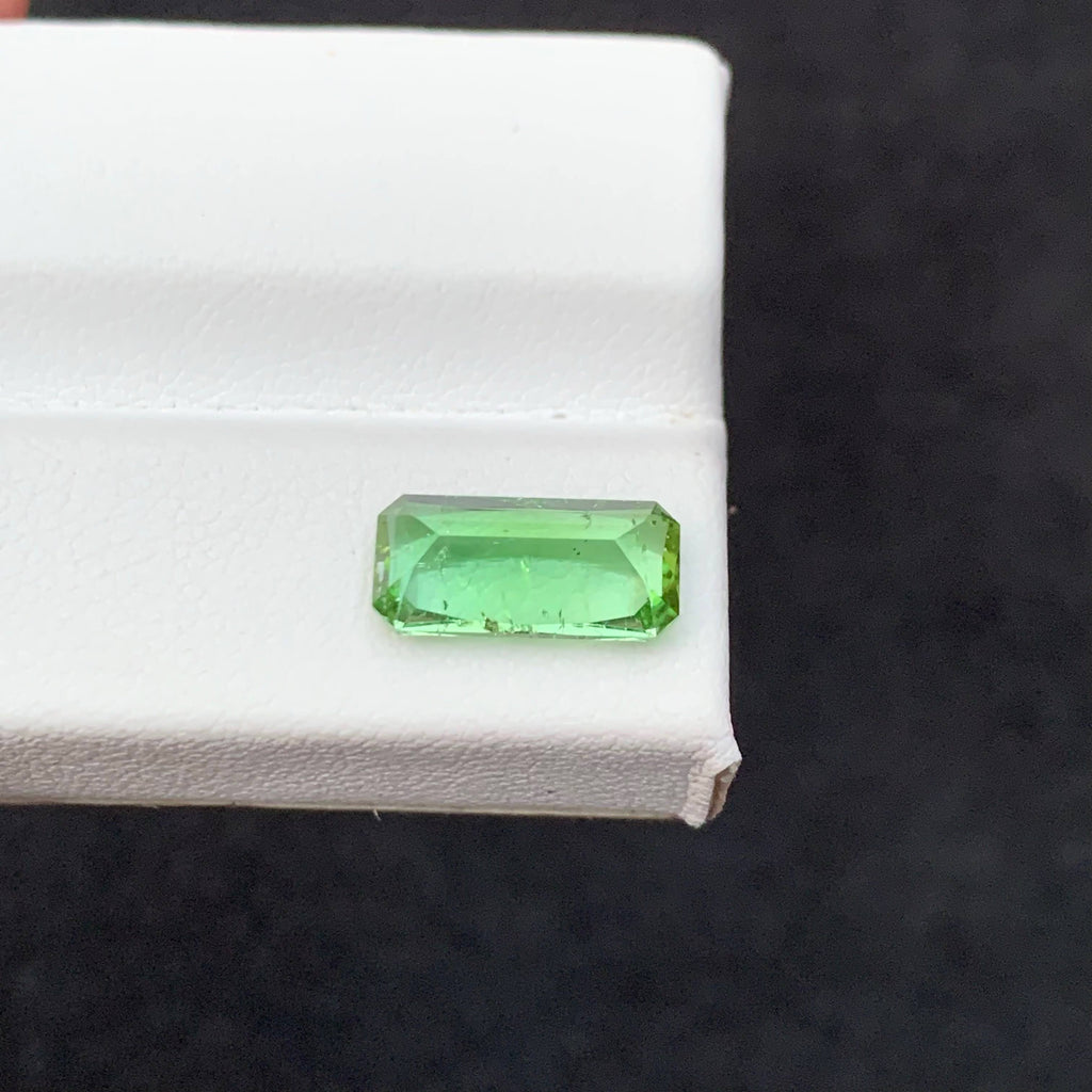 2.70 Carat Mint Green Tourmaline Green gemstone on a white background
