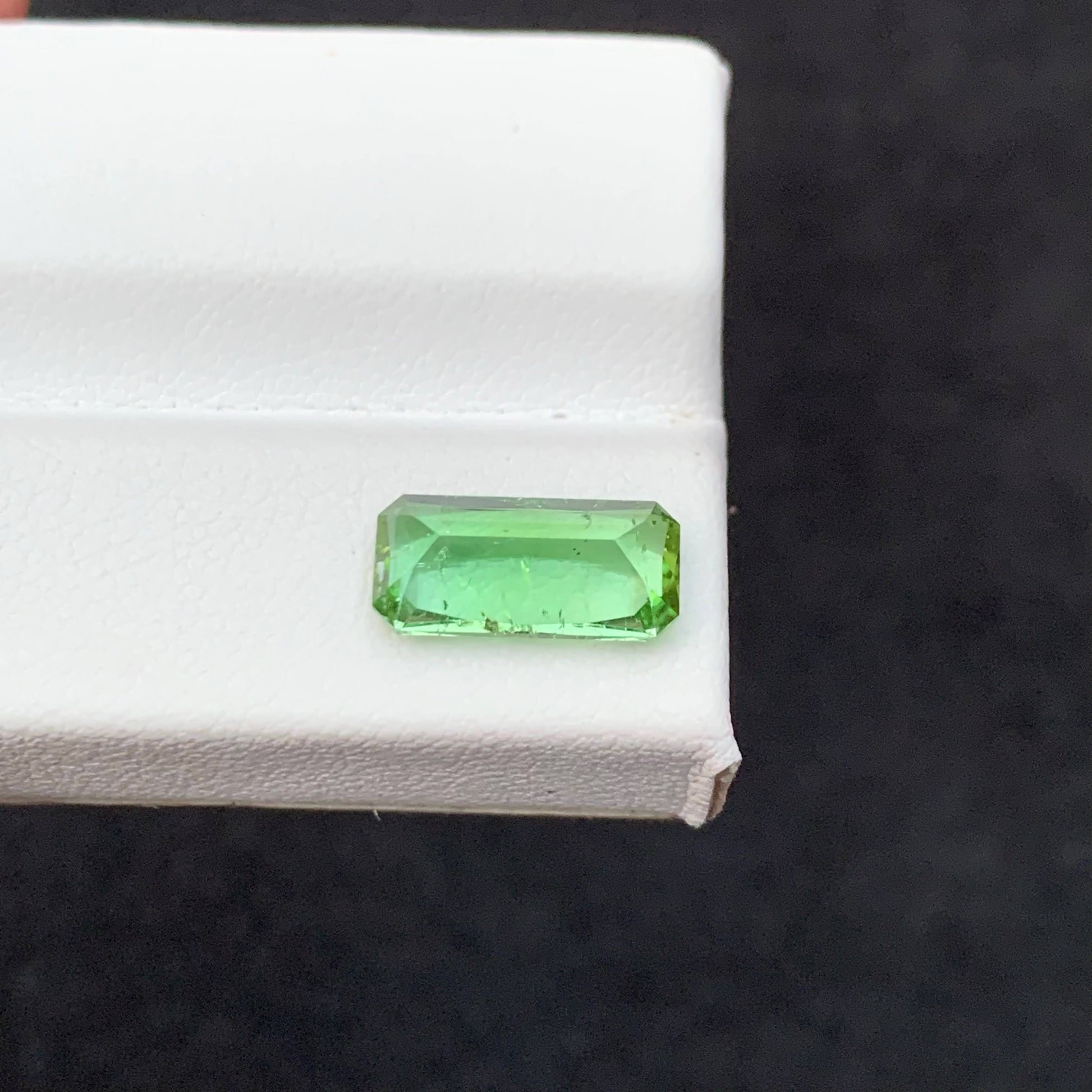 2.70 Carat Mint Green Tourmaline Green gemstone on a white background
