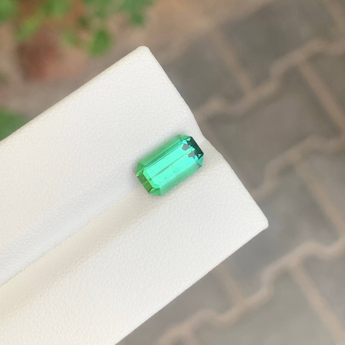 2.50 Carat Natural Loose Mint Green Tourmaline Emerald Cut Afghan Gemstone