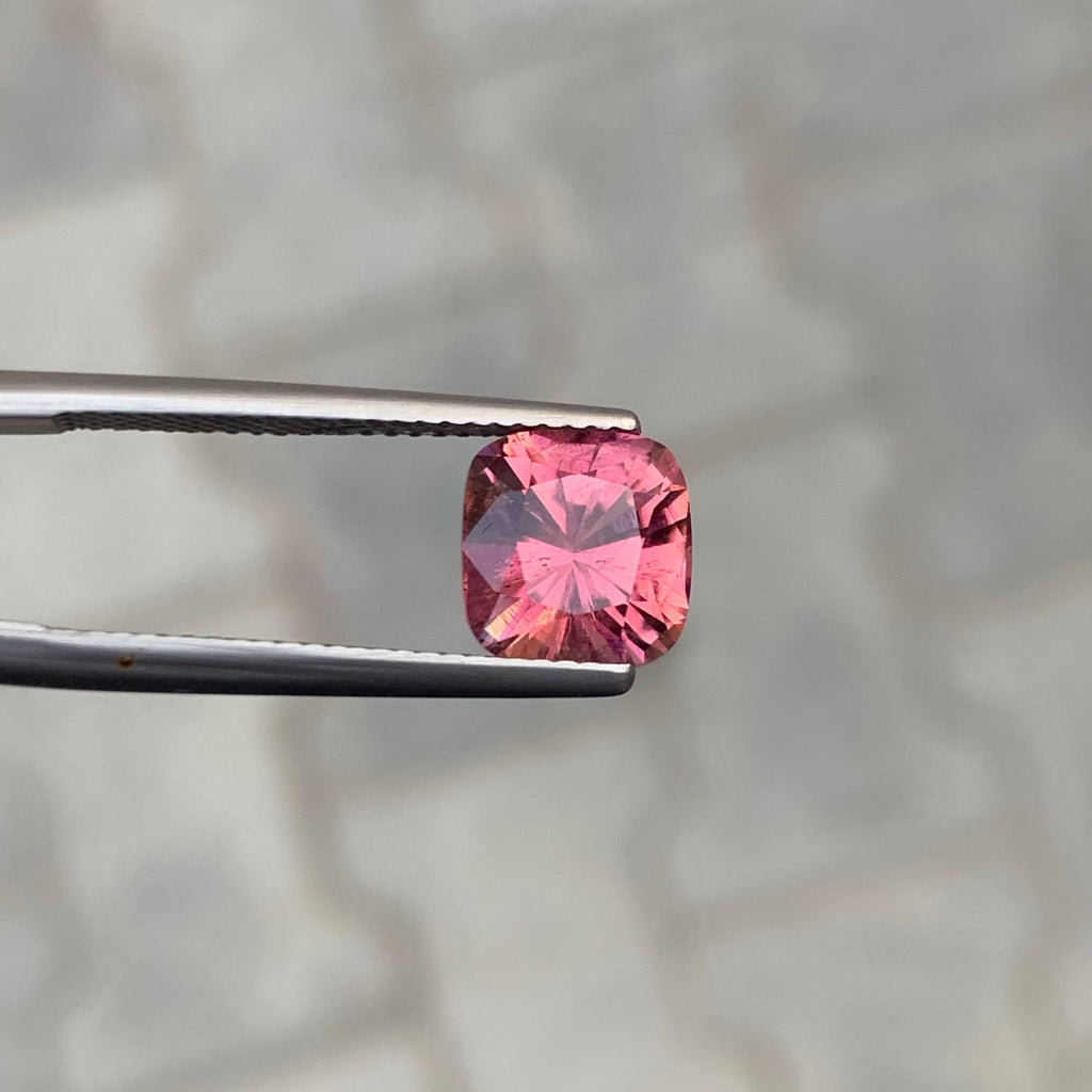 2.65 Carat Natural Loose Peach Pink Color Tourmaline Stone Cushion Cut Afghan VVS Untreated Gemstone