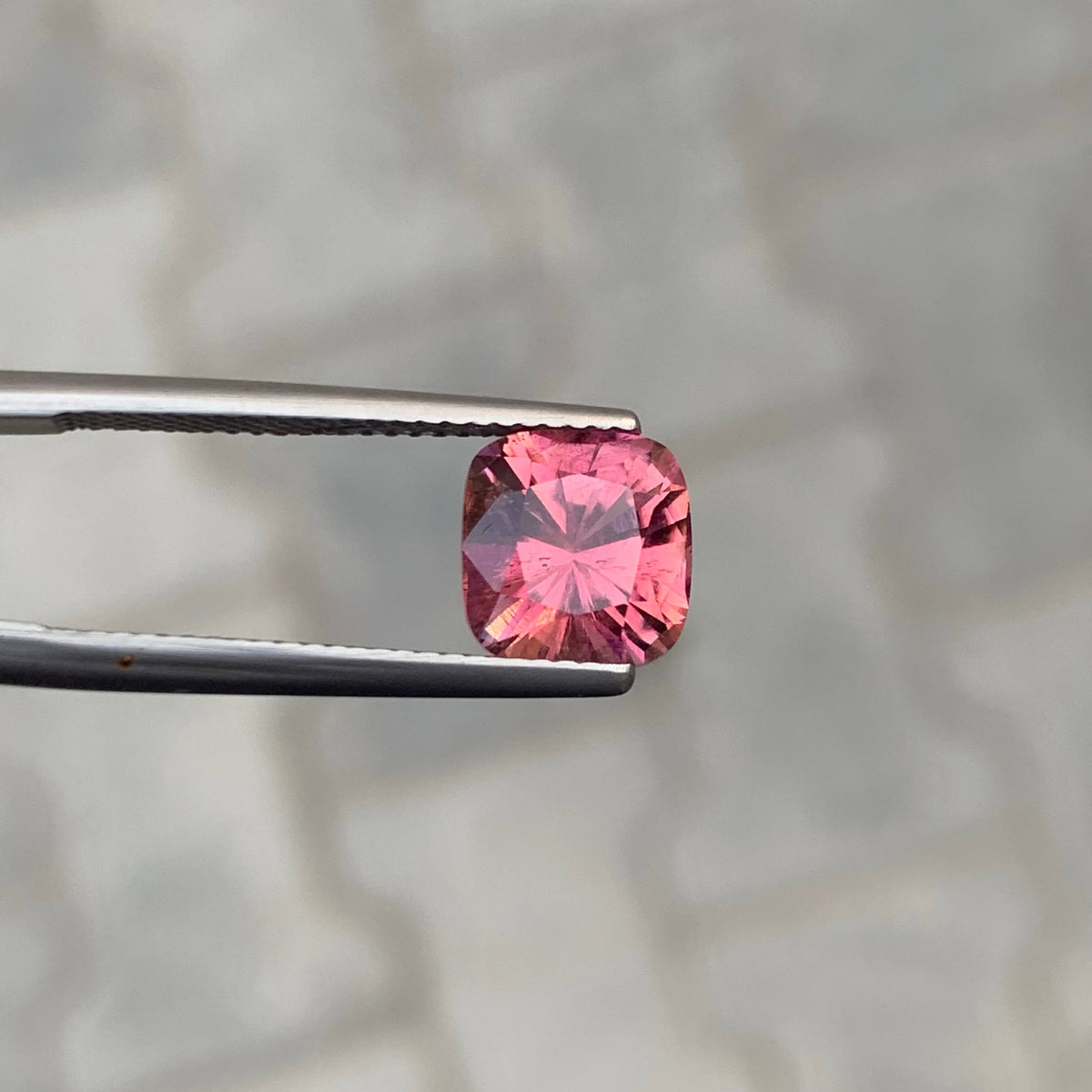 2.65 Carat Natural Loose Peach Pink Color Tourmaline Stone Cushion Cut Afghan VVS Untreated Gemstone