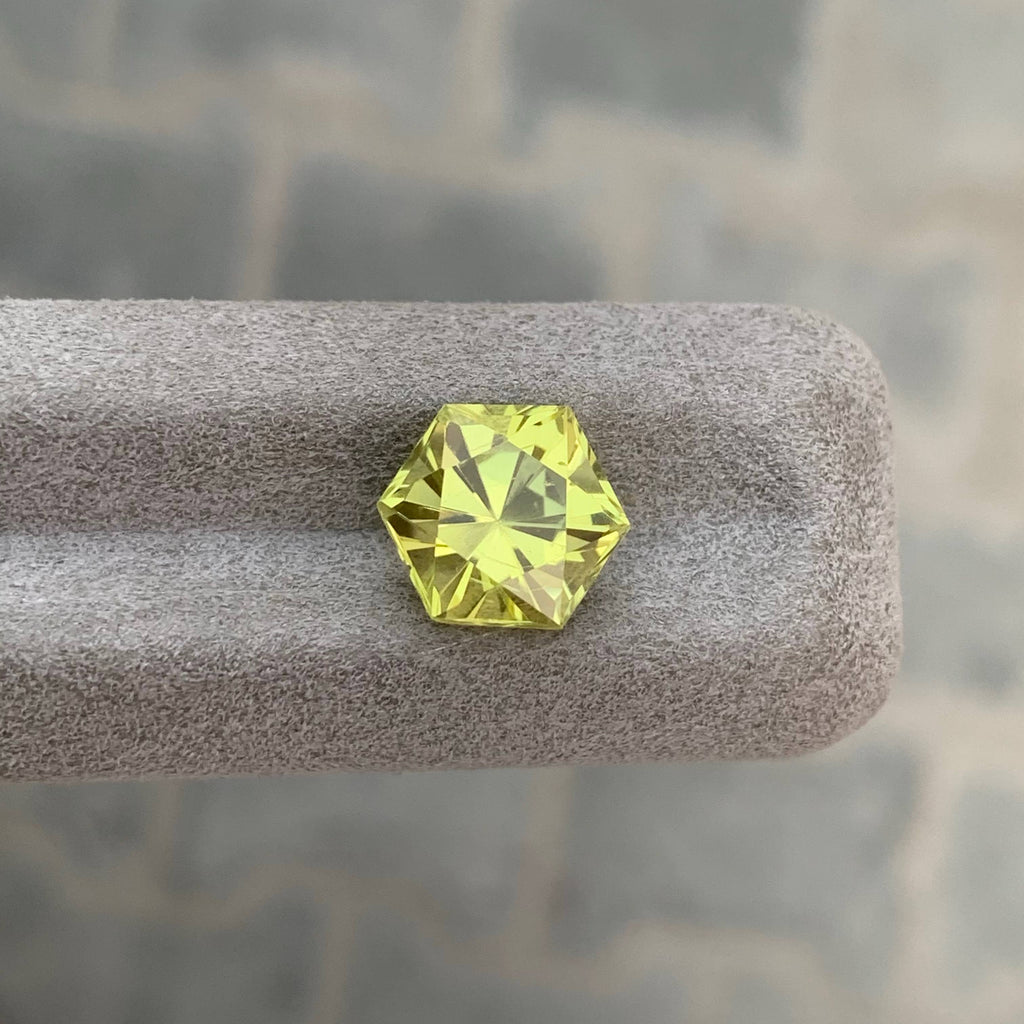 3.90 Carat Lemon Color Citrine Fancy Cut Africa VVS Untreated