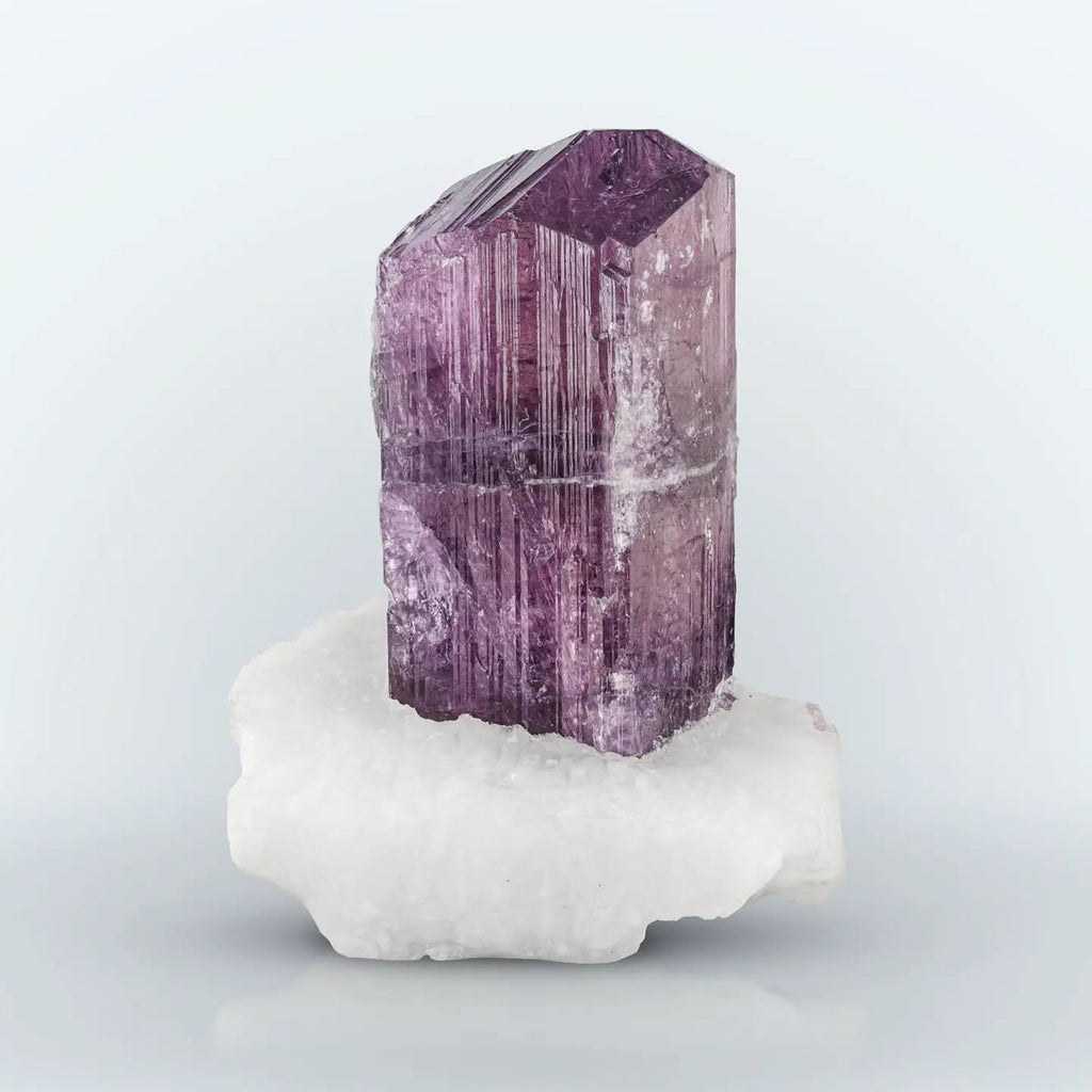vibrant Purple color Scapolite crystal on Calcite  from Afghanistan