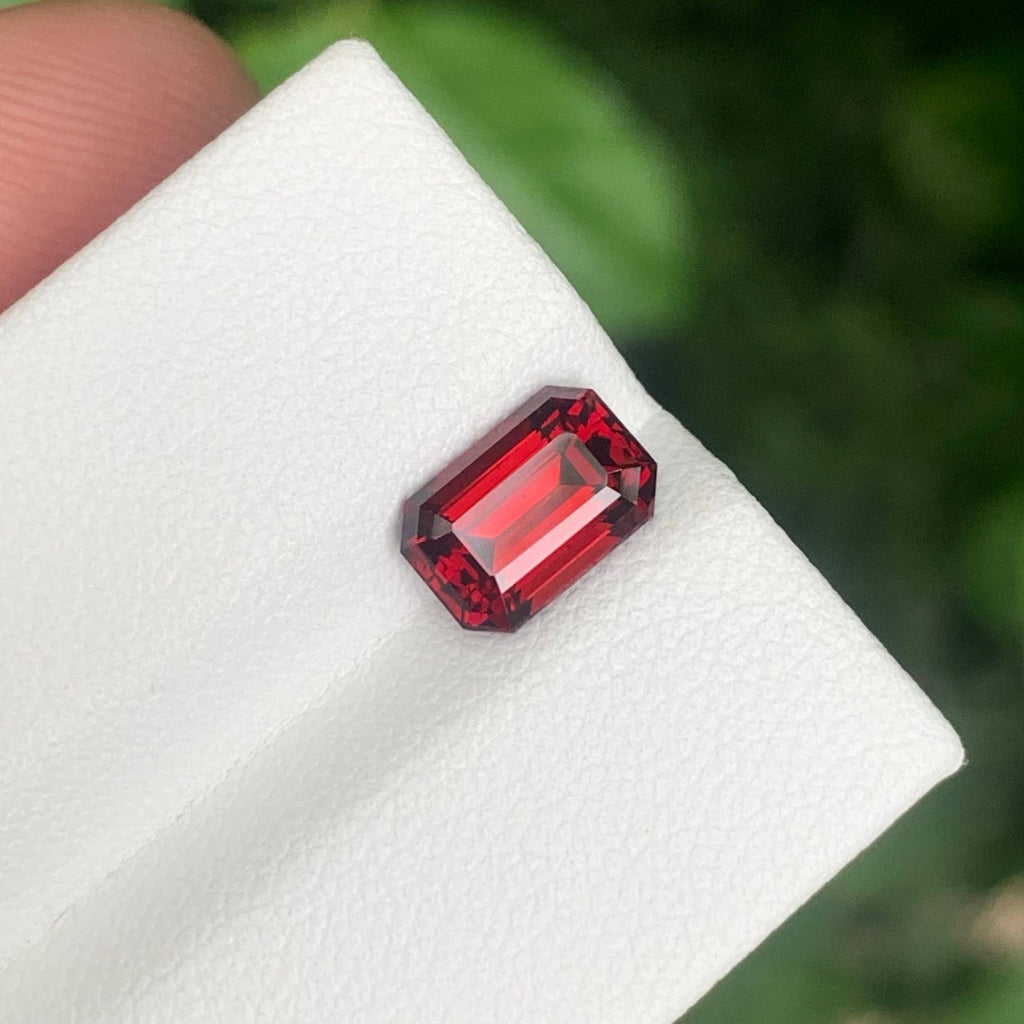 2.30 Ct Sweet Red Garnet Emerald Cut 