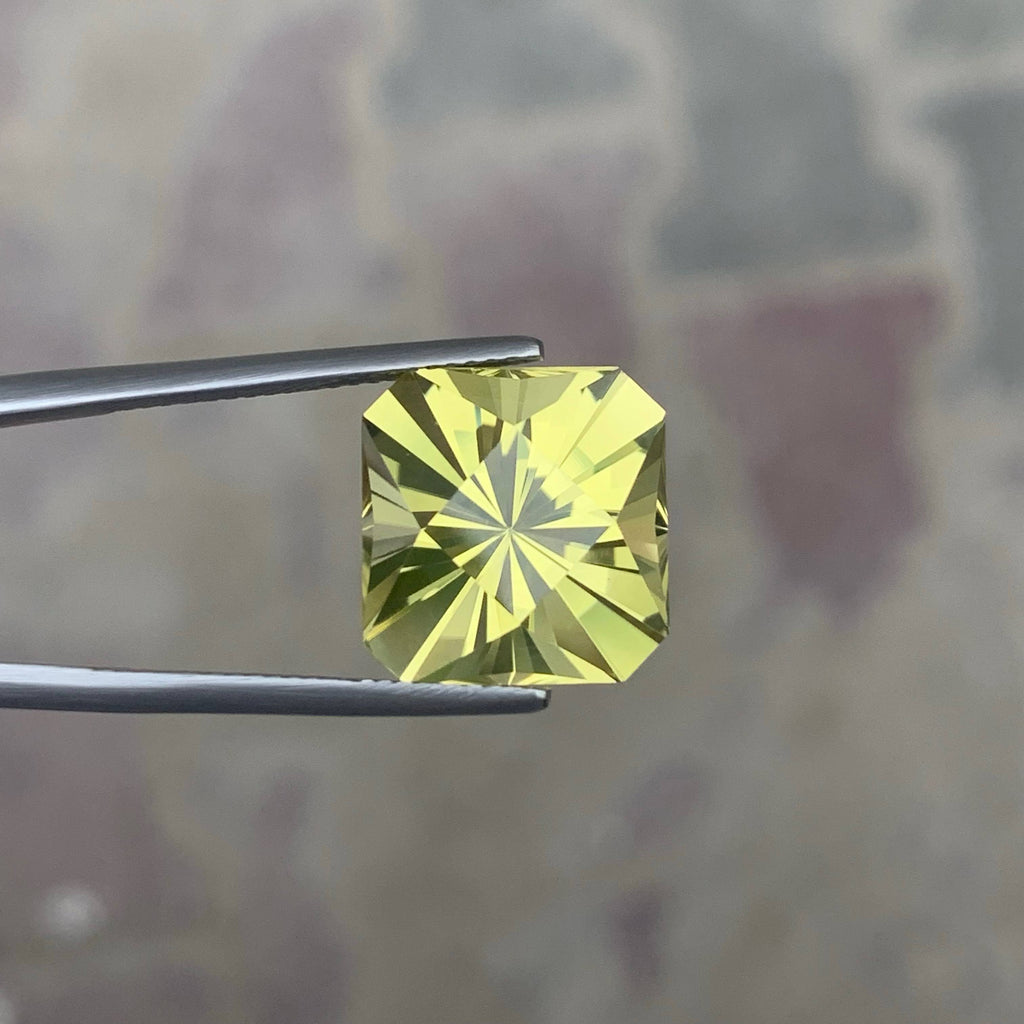 10.45 Carat Natural Loose Lemon Color Citrine Fancy Cut African Gemstone