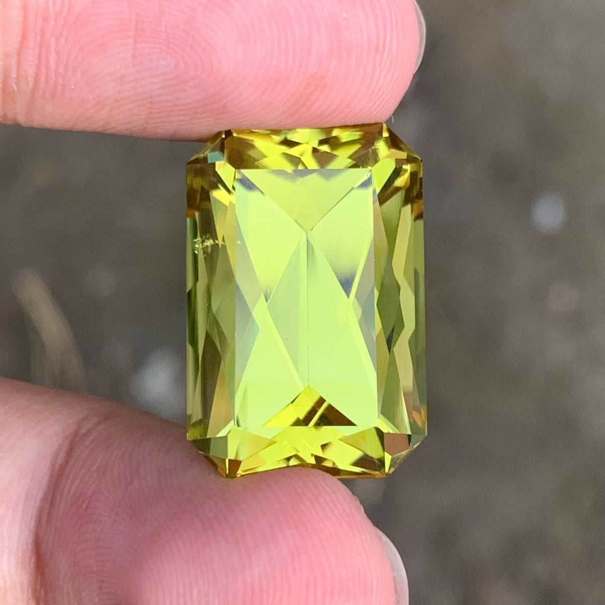 28.90 Carat Lemon Color Citrine Fancy Cushion Cut African Gemstone