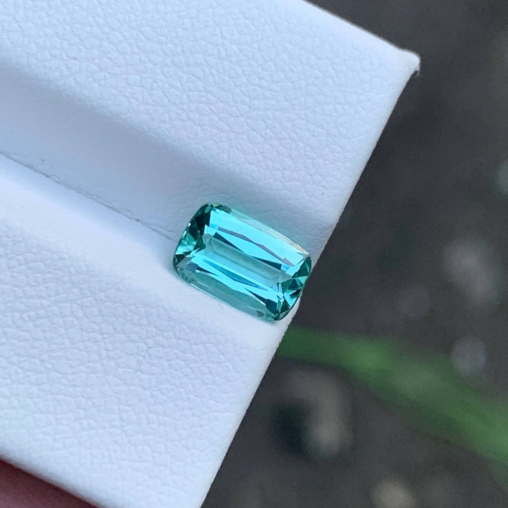 1.40 Carat Sea Foam Tourmaline Cushion Cut Afghanistan | Eye Clean Untreated