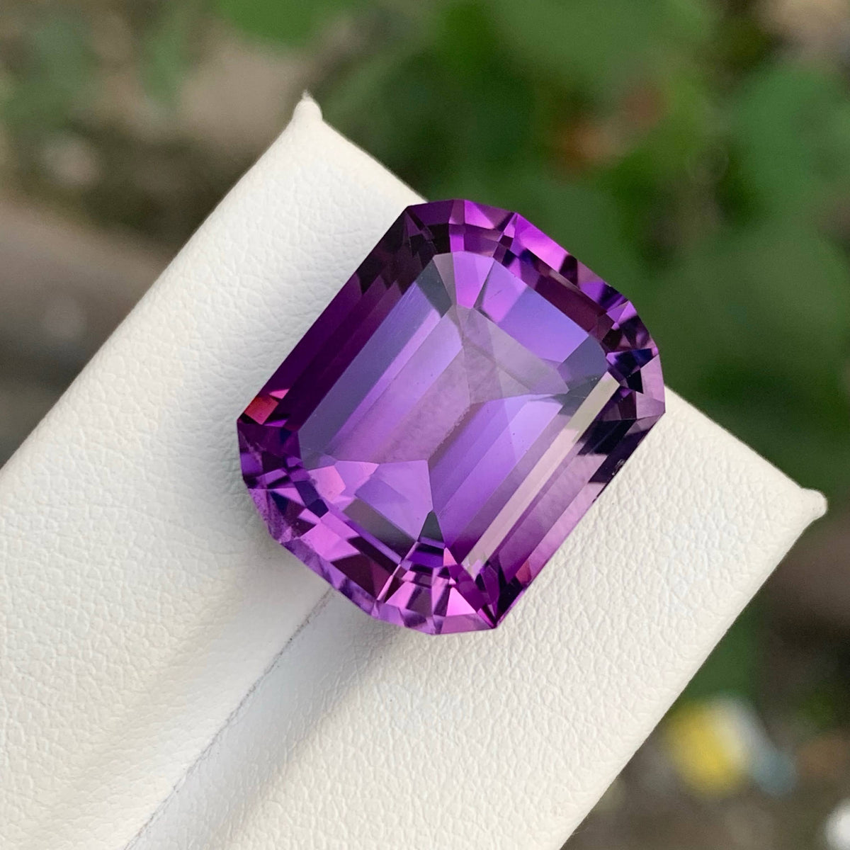22.50 Carat Purple Amethyst Cushion Fancy Cut Brazilian Gemstone, Eye Clean, Untreated