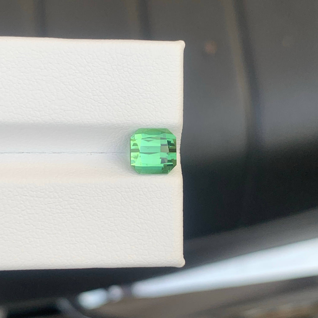 1.90 Carat Natural Loose Green Color Tourmaline Cushion Cut Afghan Gemstone