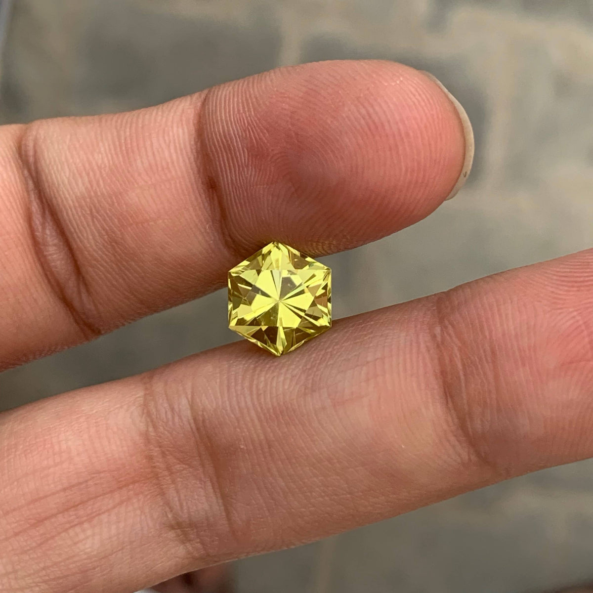 3.90 Carat Lemon Color Citrine Fancy Cut Africa VVS Untreated