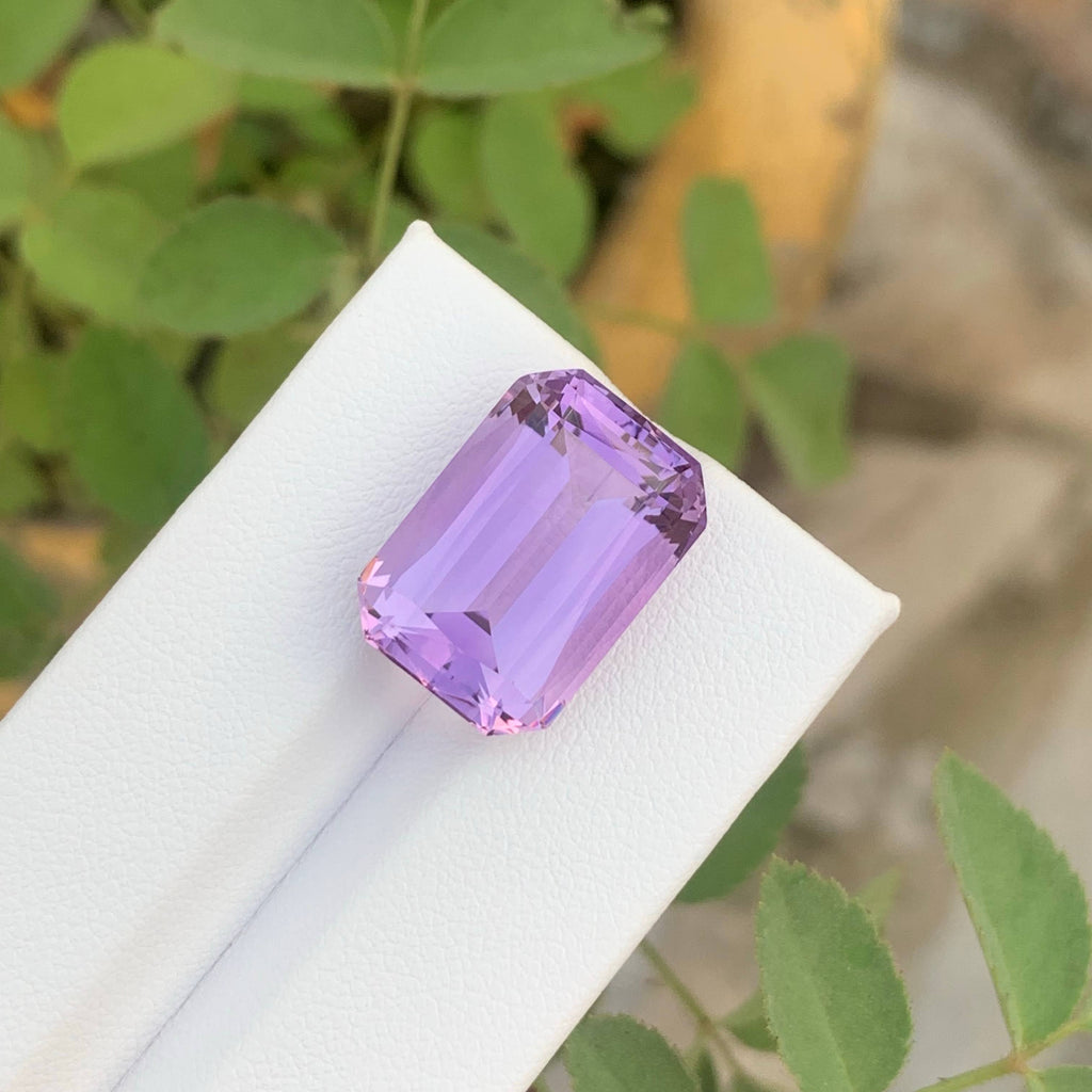 14.40 Carat Natural Loose Purple Amethyst Stone Cushion Cut Brazilian Gemstone