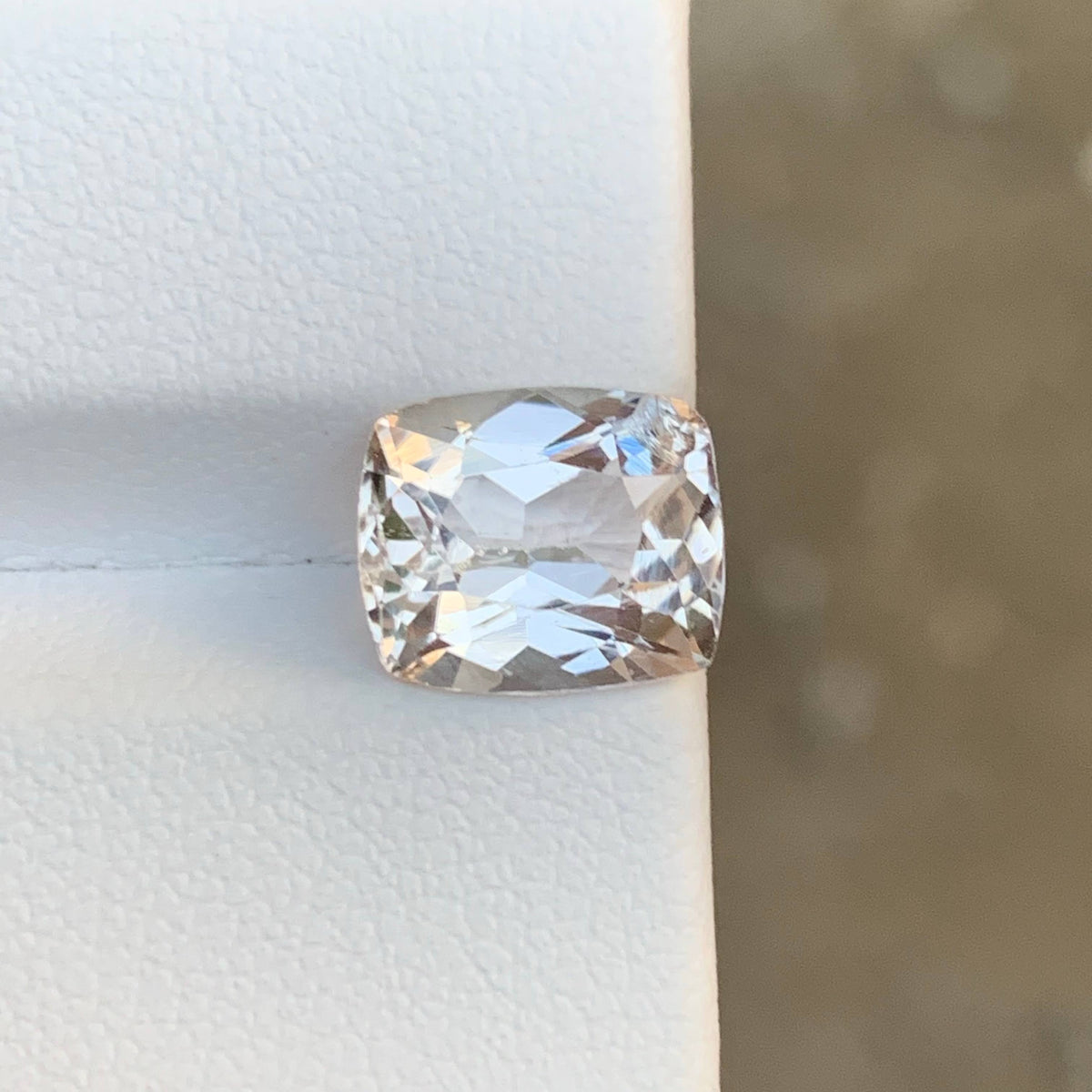4.40 Carat Natural Loose Golden Color Topaz Stone Cushion Cut Pakistan Gemstone