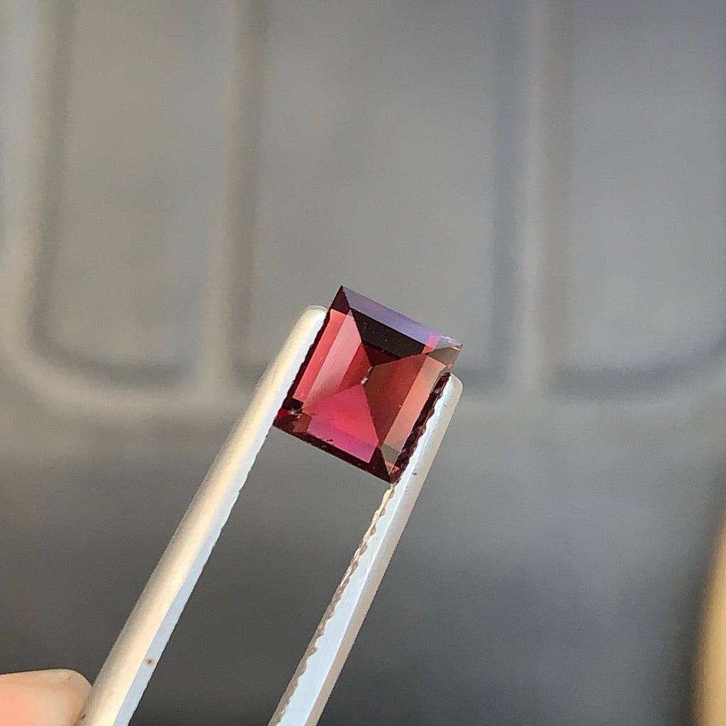 1.90 Carat Sweet Red Garnet Baguette Cut African Untreated VVS