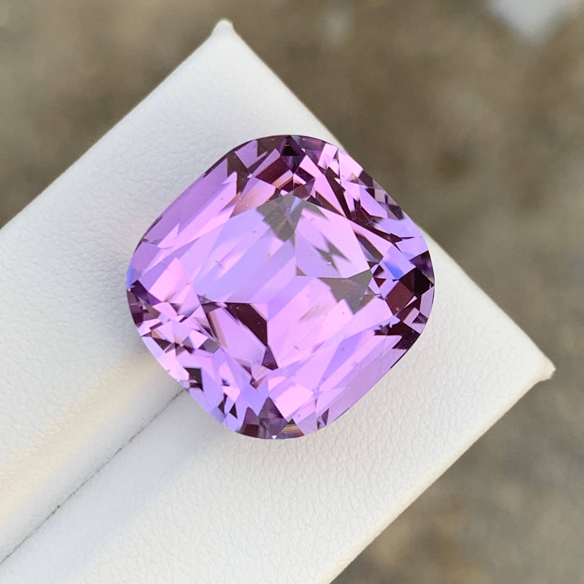 38.00 Carat Natural Loose Purple Kunzite Stone Cushion Cut Afghan Gemstone