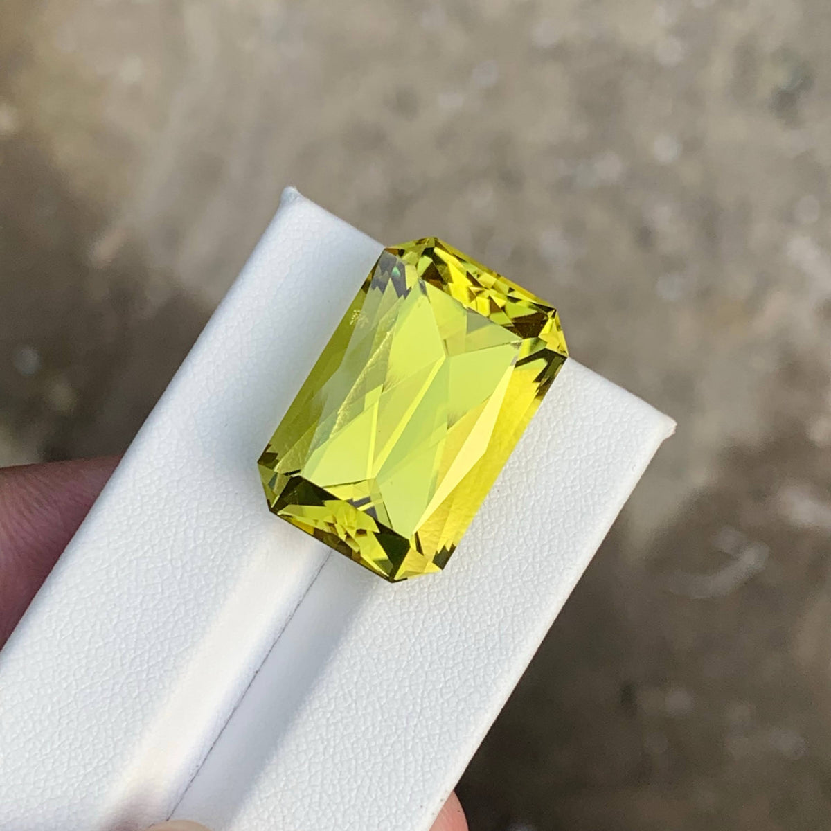 28.90 Carat Lemon Color Citrine Fancy Cushion Cut African Gemstone