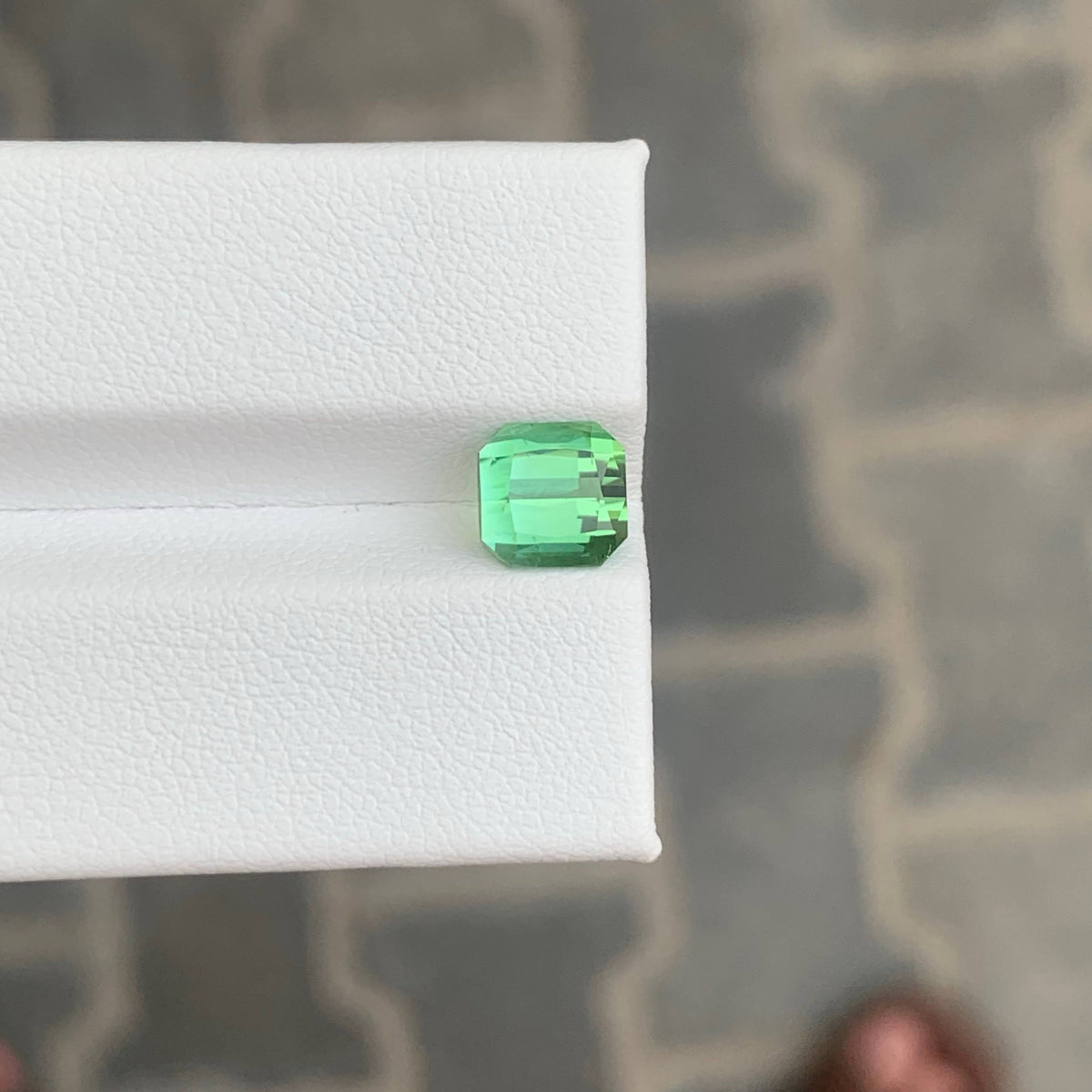 1.90 Carat Natural Loose Green Color Tourmaline Cushion Cut Afghan Gemstone