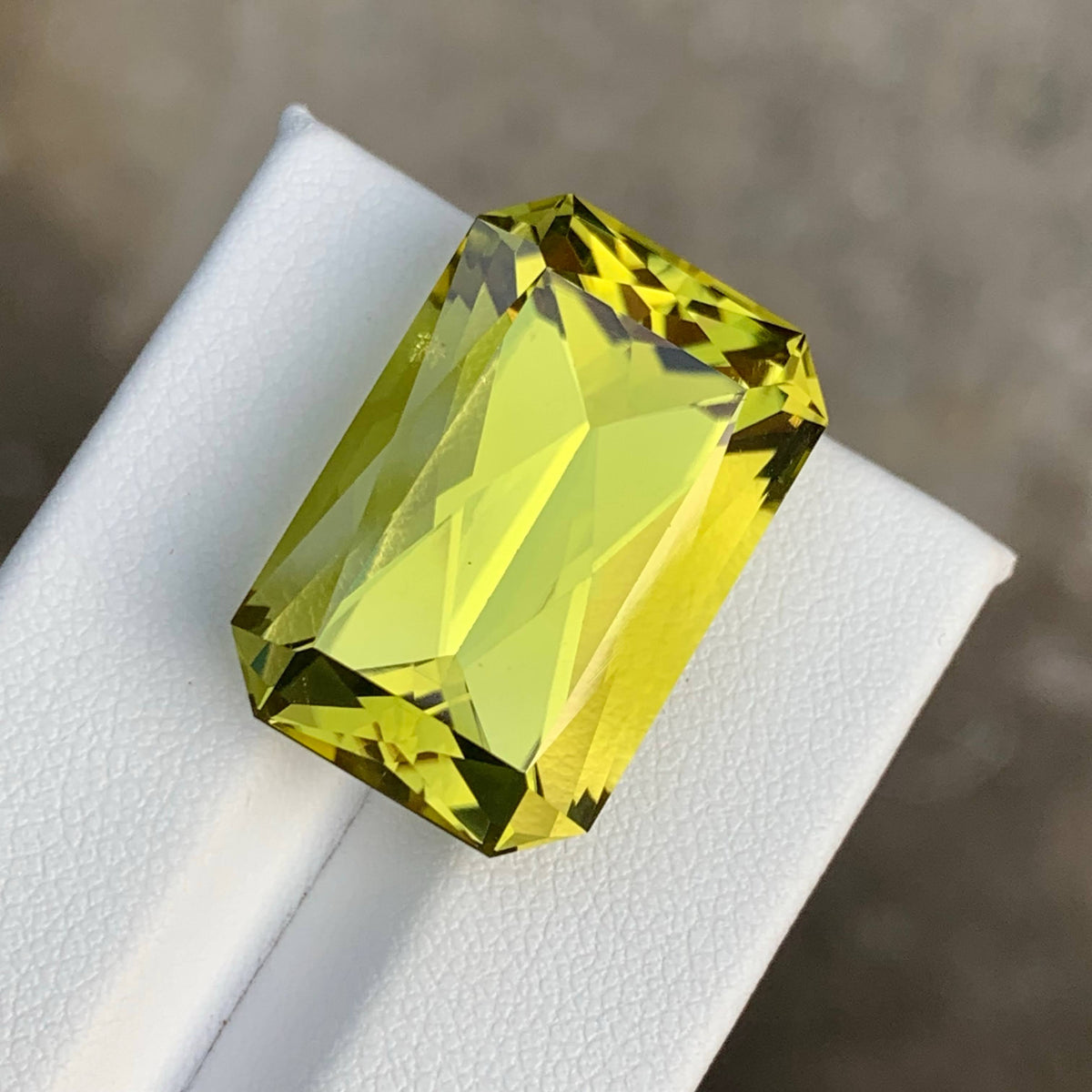 28.90 Carat Lemon Color Citrine Fancy Cushion Cut African Gemstone