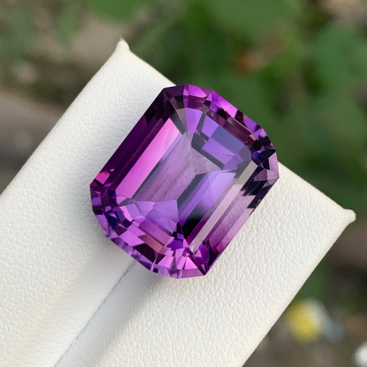 22.50 Carat Purple Amethyst Cushion Fancy Cut Brazilian Gemstone, Eye Clean, Untreated