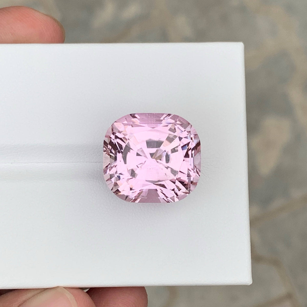 43.25 Carat Pink Kunzite Cushion Cut Afghanistan Loupe Clean Untreated