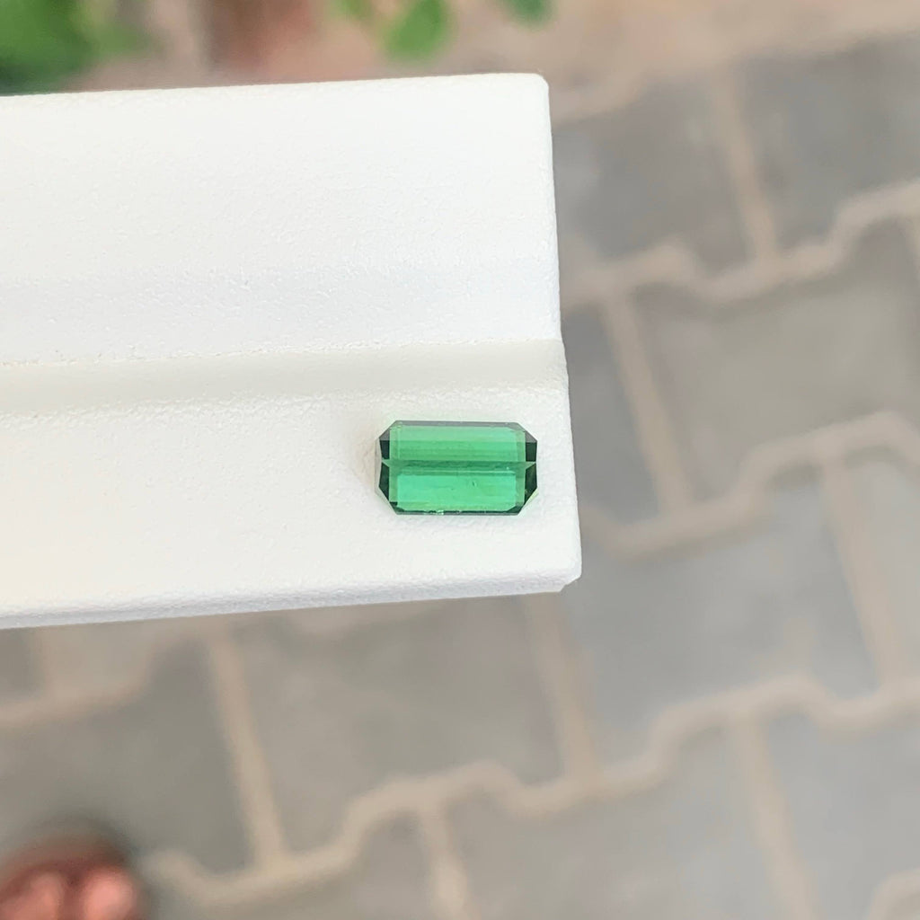 2.50 Carat Natural Loose Mint Green Tourmaline Emerald Cut Afghan Gemstone