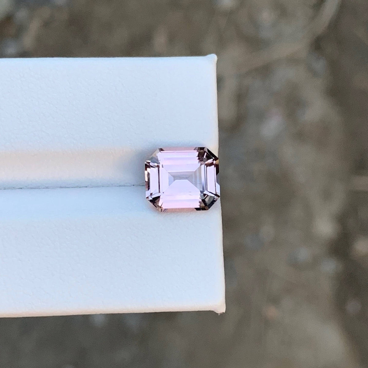3.55 Carat Natural Loose Light Pink Color Tourmaline Emerald Cut Afghan Gemstone