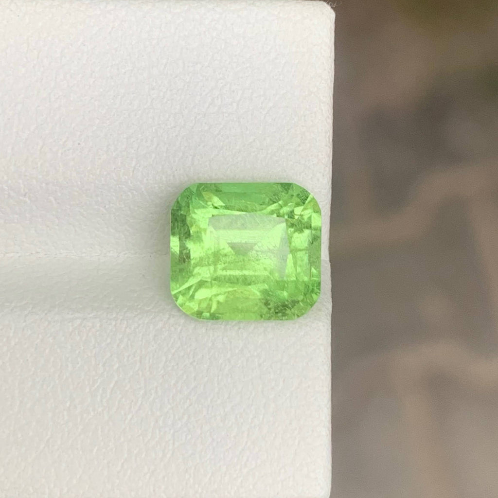4.00 Ct Green Peridot Cushion Cut