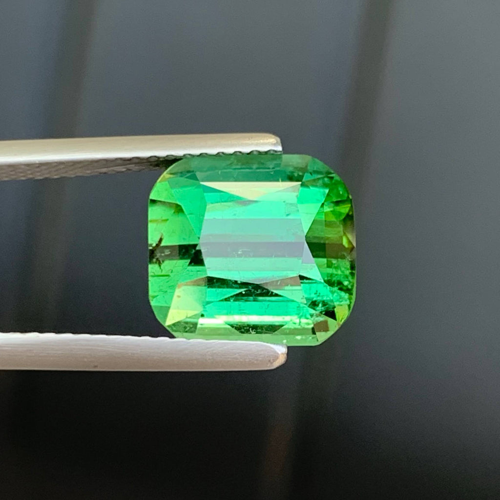 6.45 Ct Green Tourmaline Cushion Cut