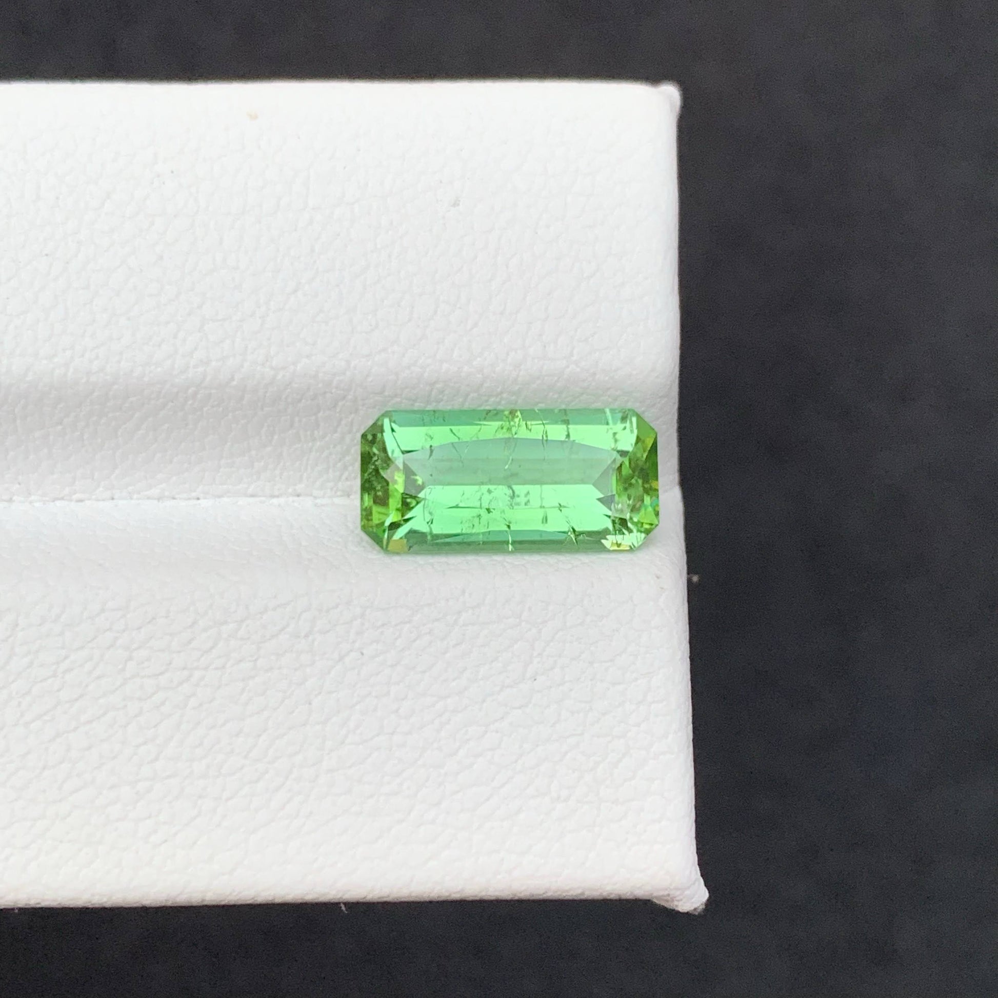 2.70 Carat Mint Green Tourmaline Green gemstone on a white background