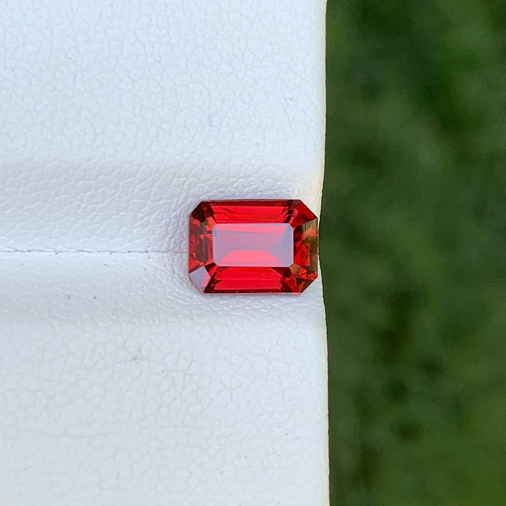 2.15 Carat Red Garnet Emerald Cut 