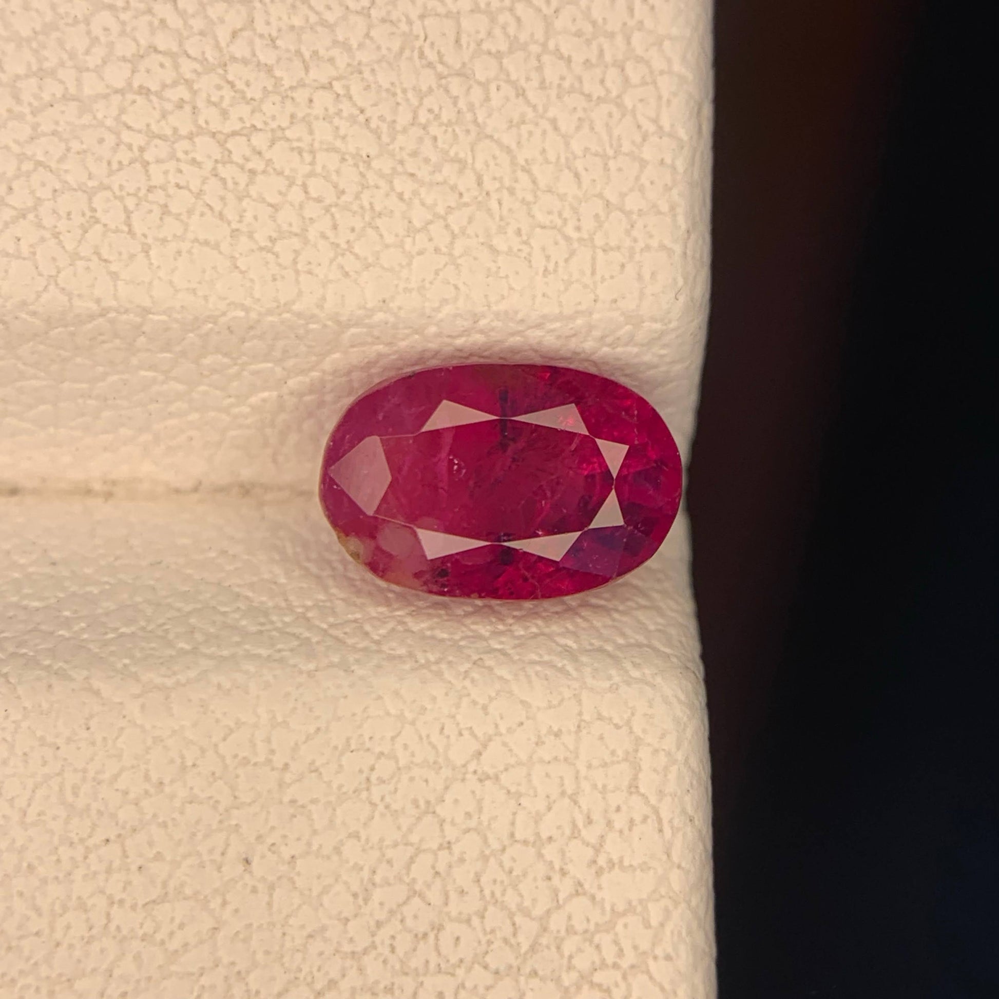 1.50 Carat Pinkish Red Oval Ruby 