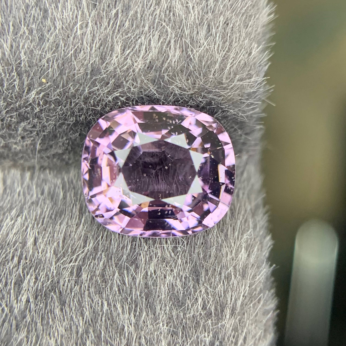 2.63 Carat AIG Certified Natural Purple Spinel Cushion Cut Tanzania Untreated Gemstone