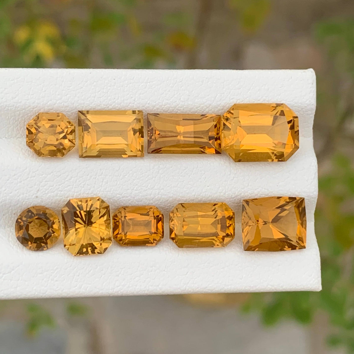 18.30 Ct Golden Citrine 9 Pc Lot African