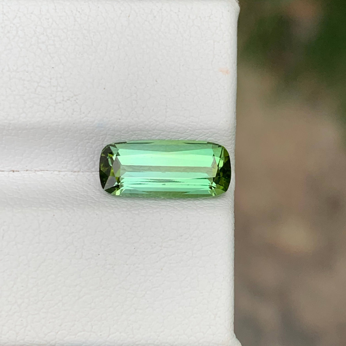 2.80 Carat Natural Loose Green Tourmaline Long Cushion Cut Afghan Gemstone