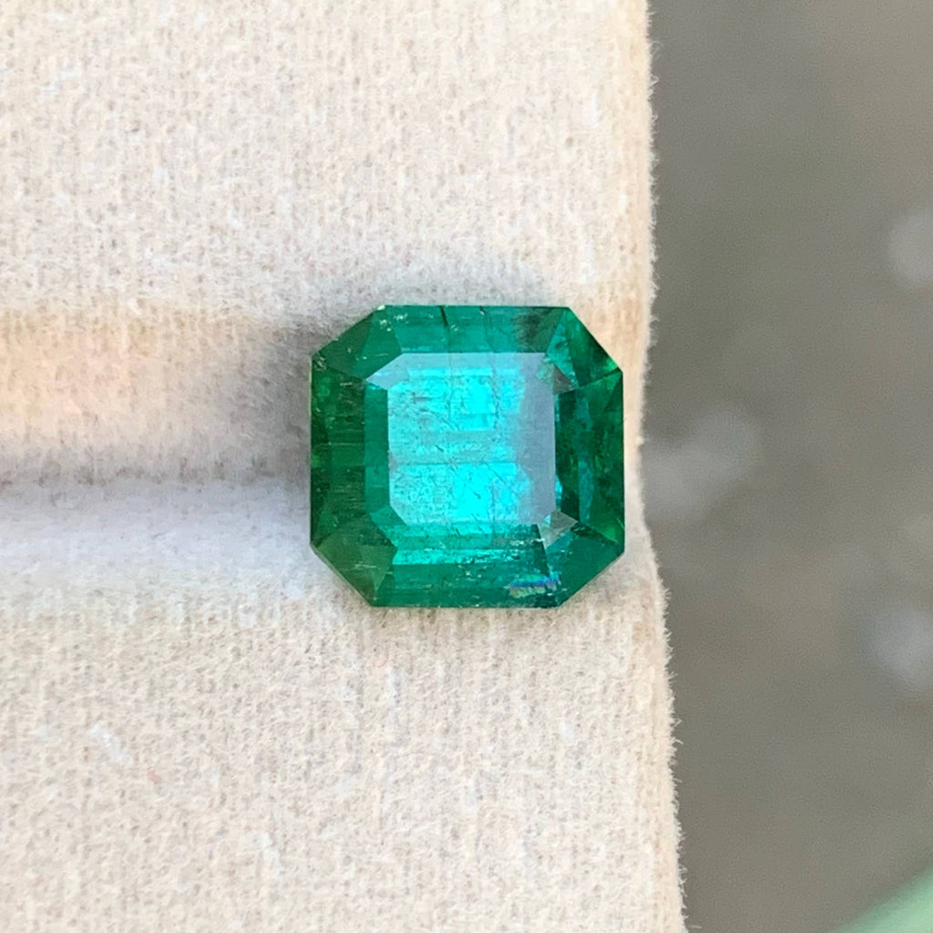 4.50 Ct Bluish Green Tourmaline Asscher