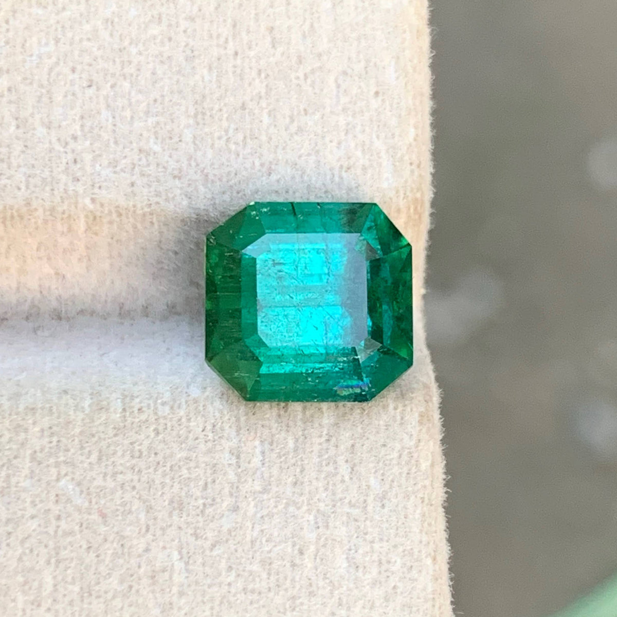 4.50 Ct Bluish Green Tourmaline Asscher