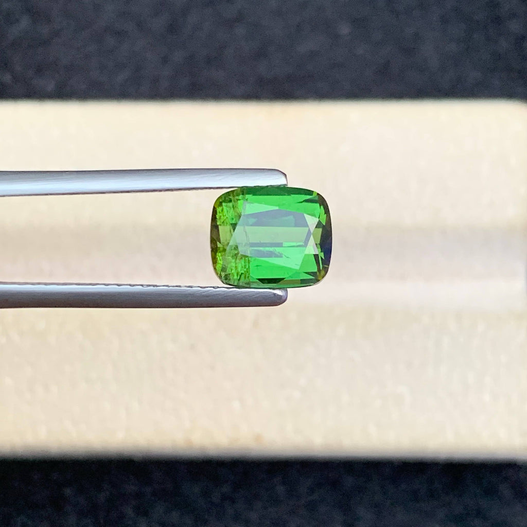 2.45 Carat Natural Loose Green Color Tourmaline Cushion Cut Afghan Gemstone