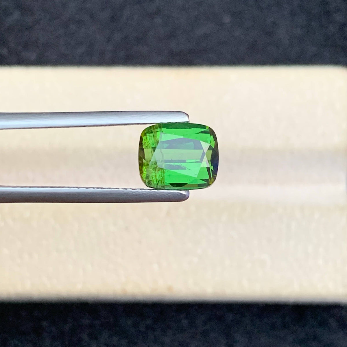2.45 Carat Natural Loose Green Color Tourmaline Cushion Cut Afghan Gemstone