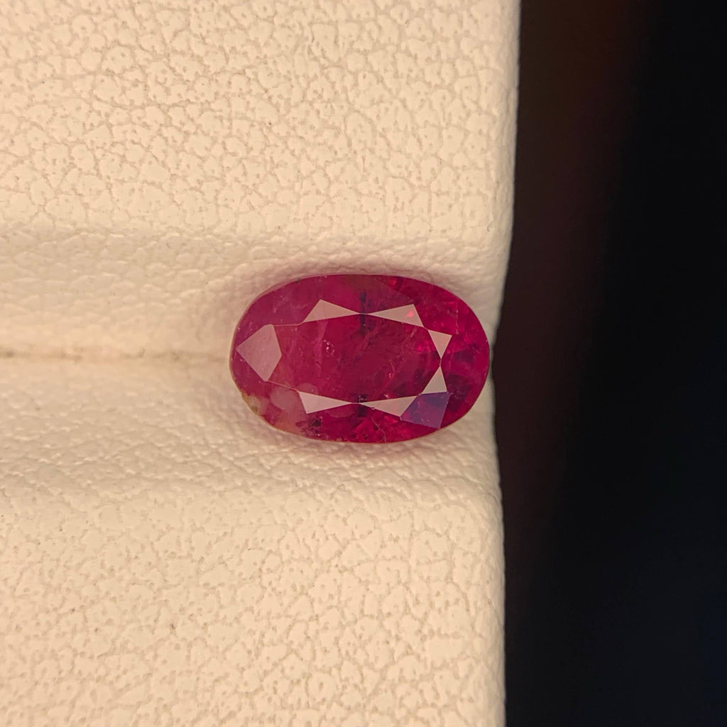 1.50 Carat Pinkish Red Oval Ruby 