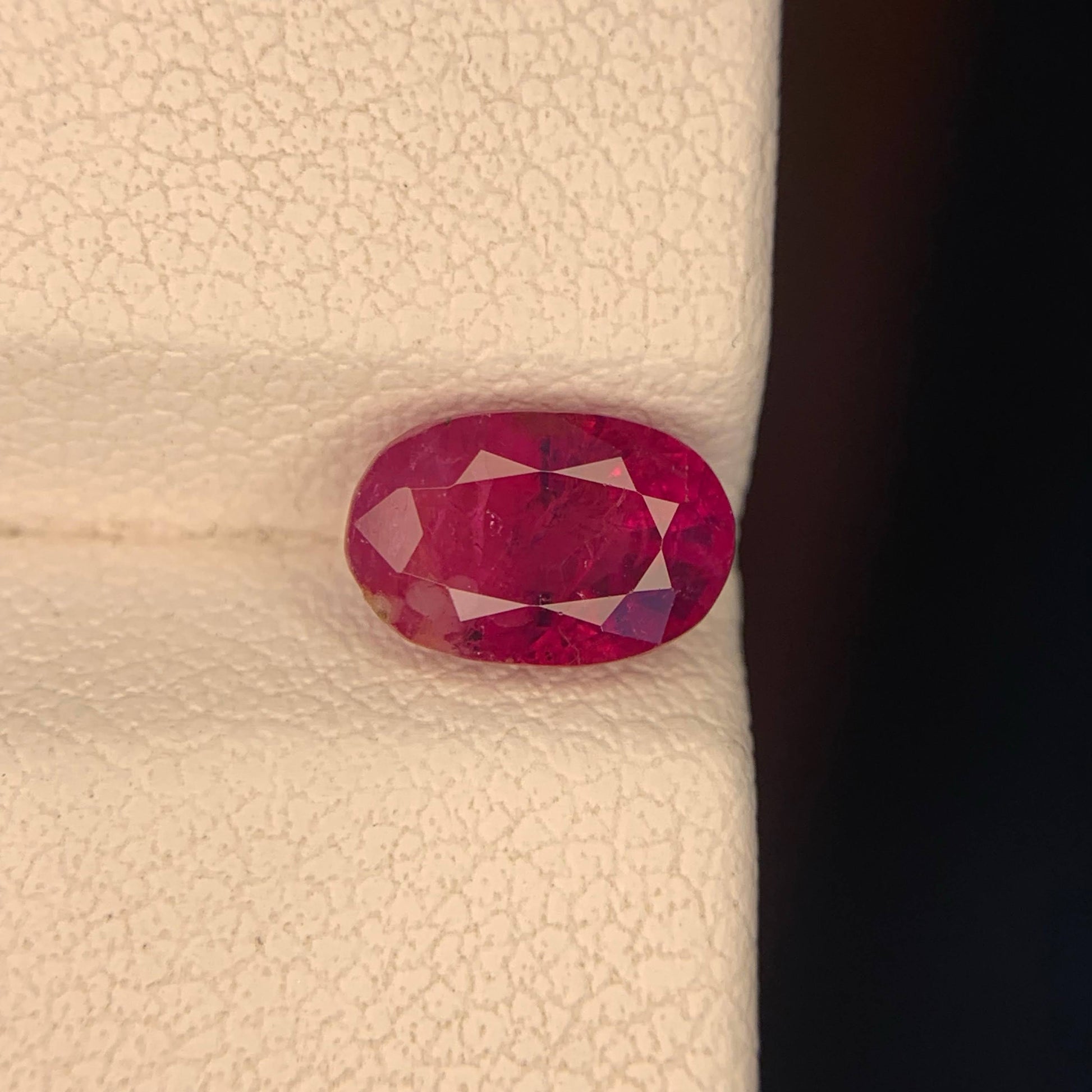 1.50 Carat Pinkish Red Oval Ruby 