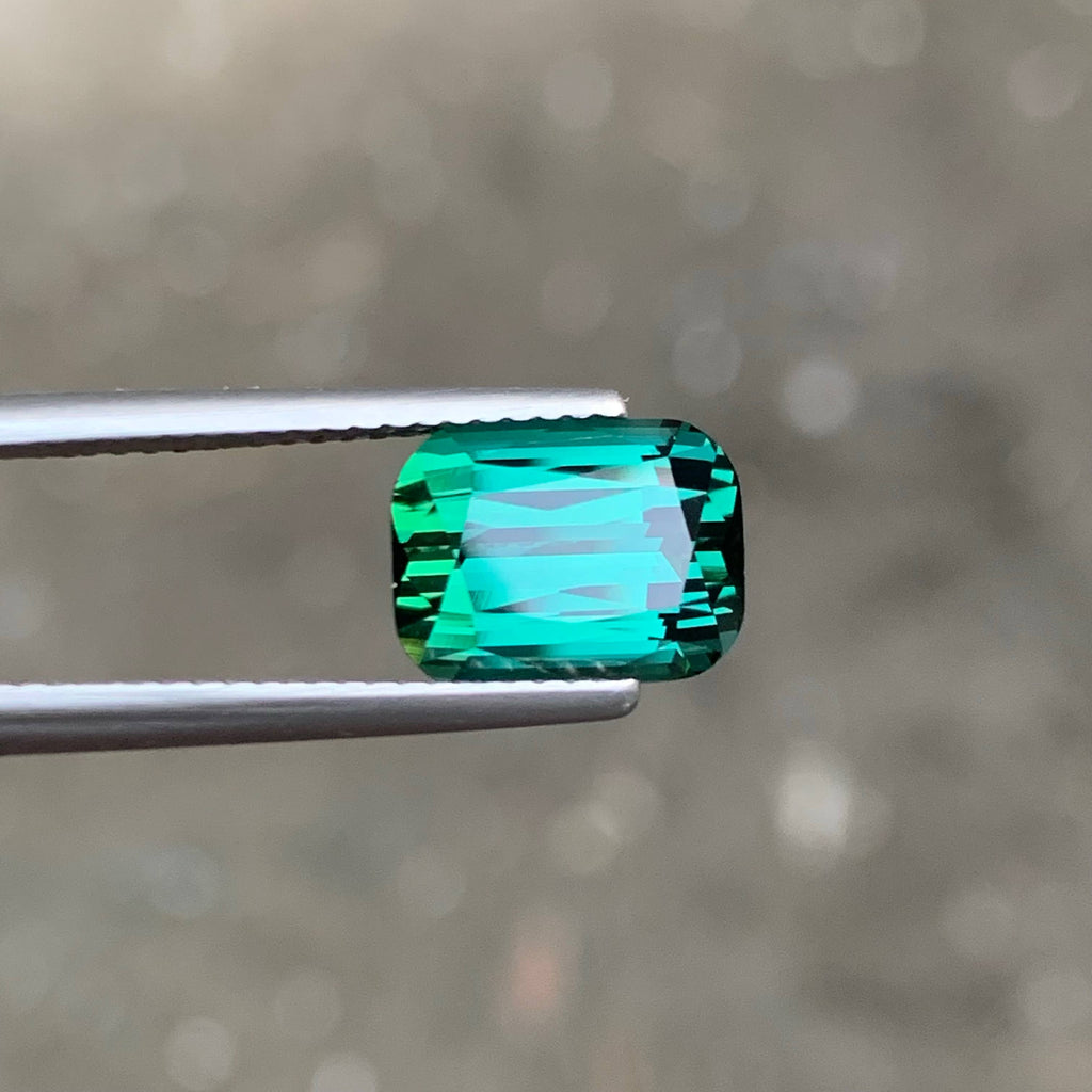 3.40 Carat Mint Green Tourmaline Emerald Cut Afghanistan VVS Untreated